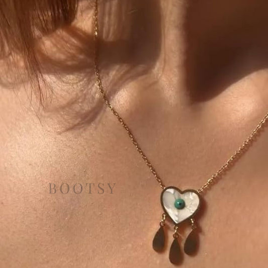 Bootsy Evil Eye Heart Necklace for Women | 18K Gold Plated Jewelry | Protective Charm Pendant | Trendy Gift for Her | Spiritual & Fashion Necklace